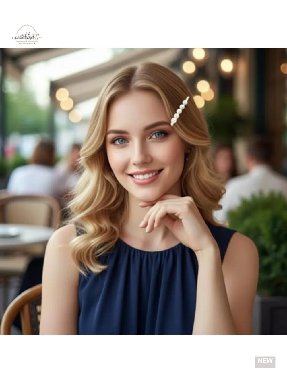 10 Pearl Hair Clips, Gold Barrettes for Women Wedding Decorative Clips